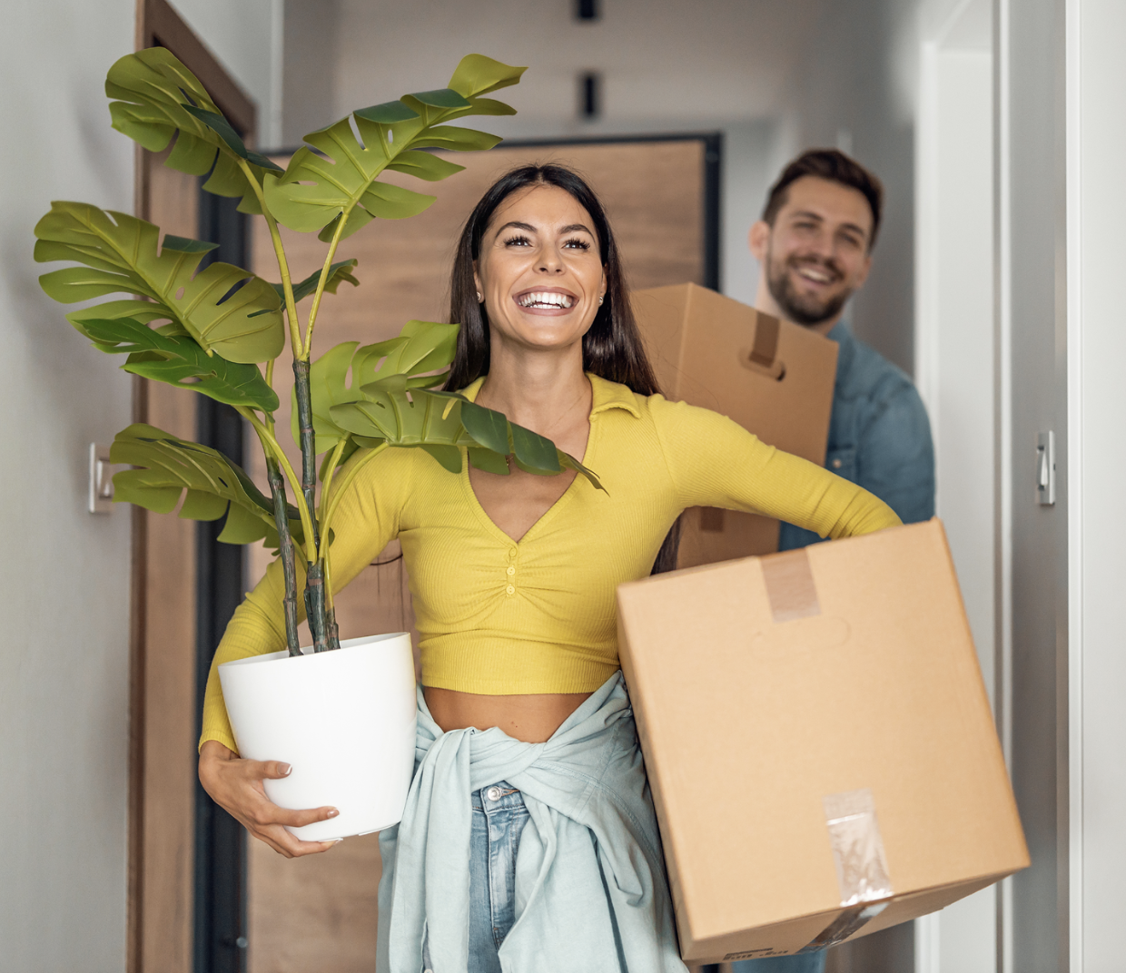 Happy Family Moving In